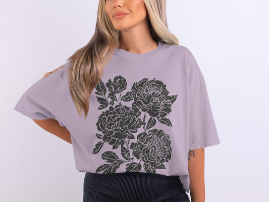 Beautiful Floral Illustration Printed T-Shirt