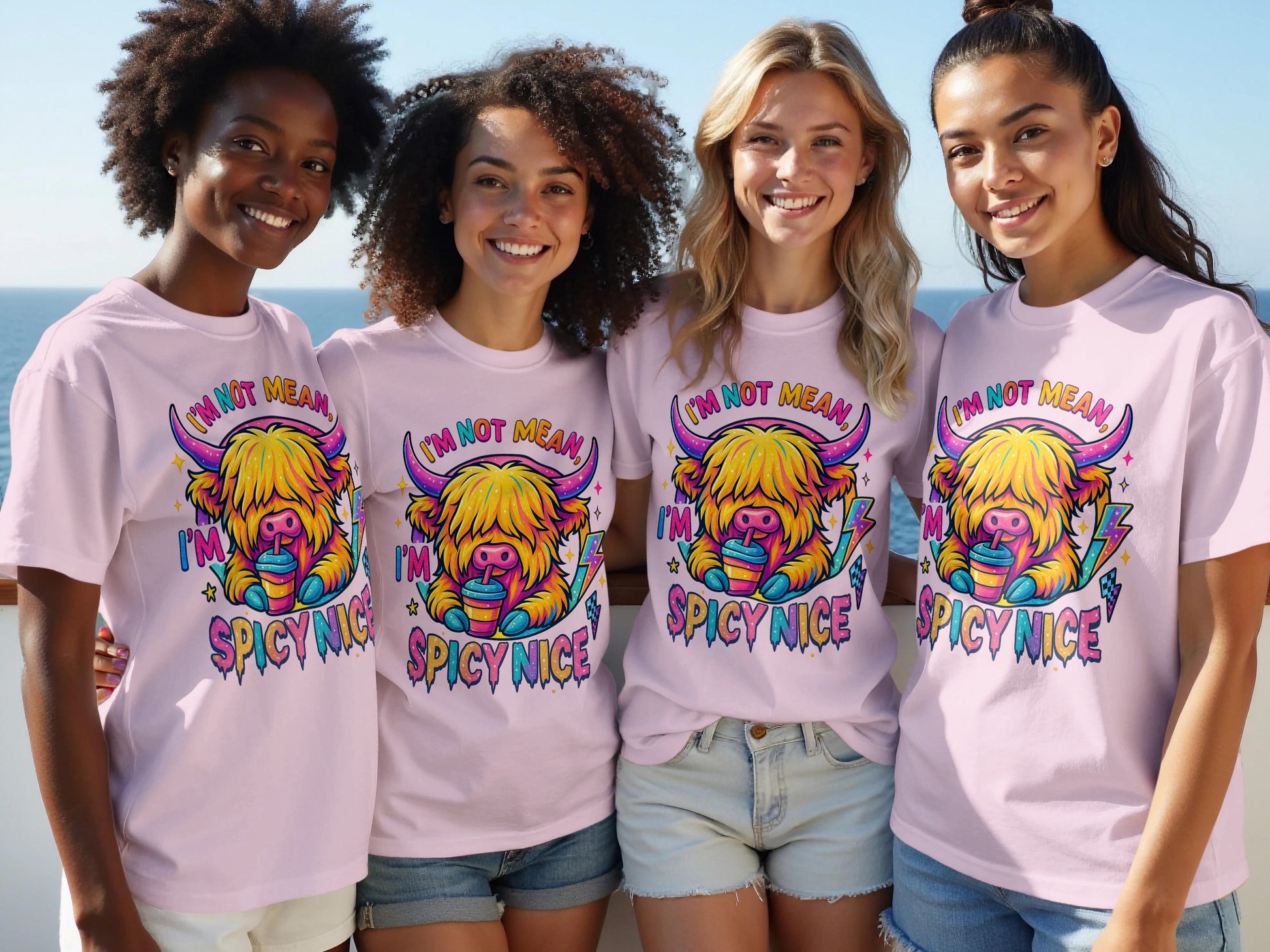 Colorful I'm Not Mean I'm Spicy Nice Graphic Shirt