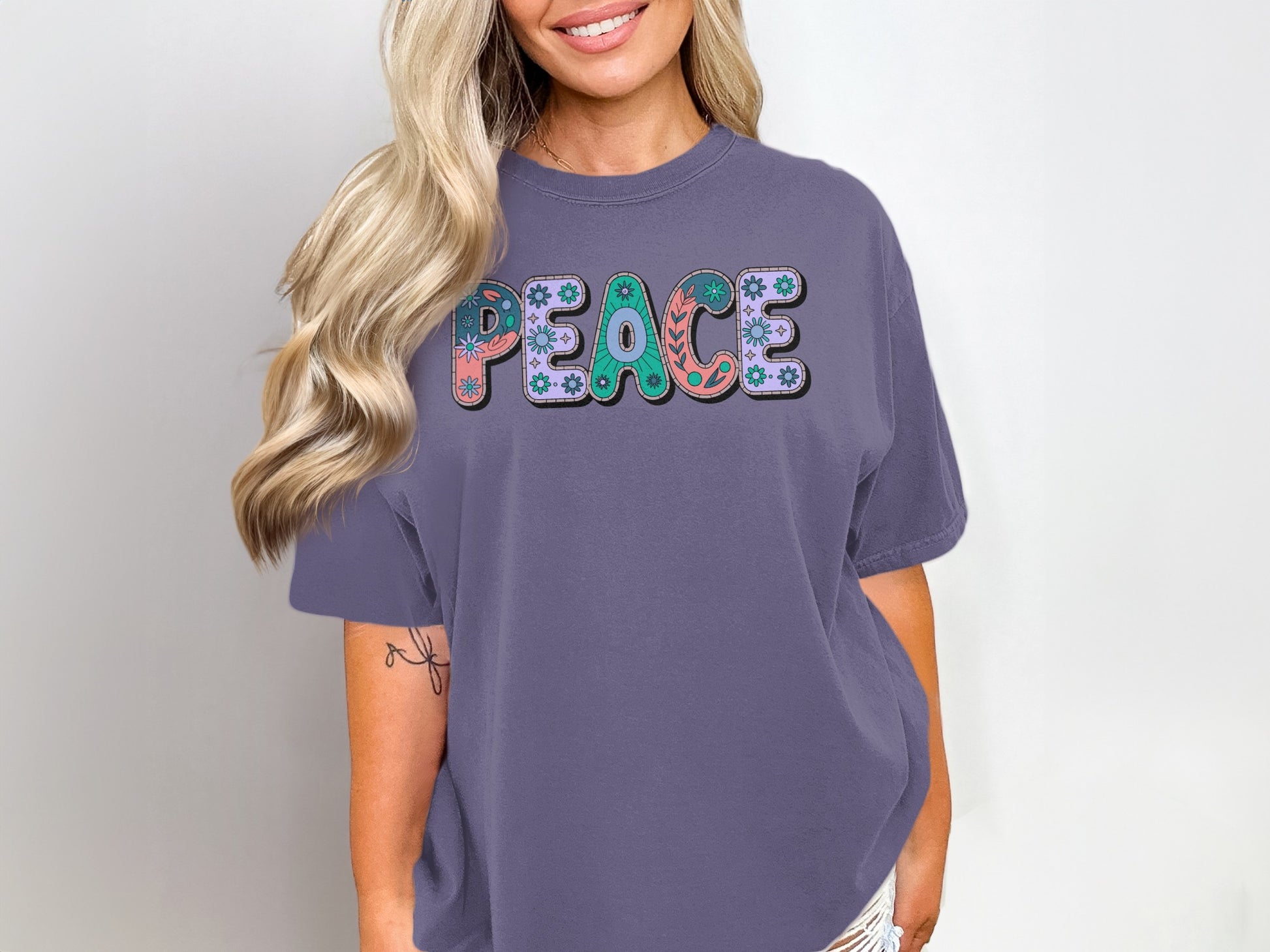 PEACE Graphic Tee for Casual Everyday Style