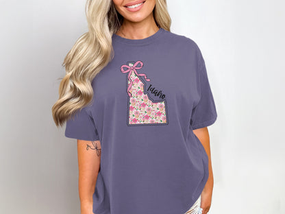 Idaho Floral Graphic T-Shirt for Casual Wear