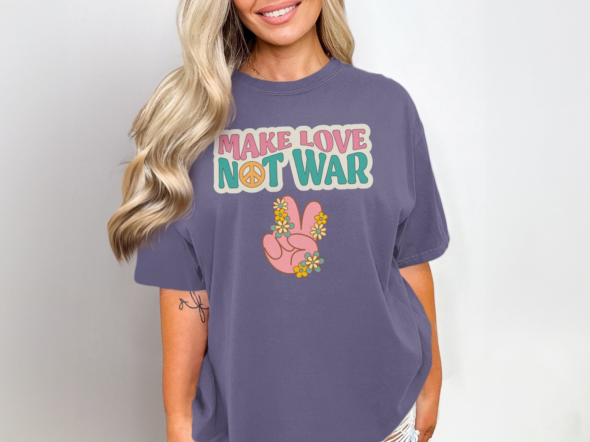 Make Love Not War Graphic Tee For Sale