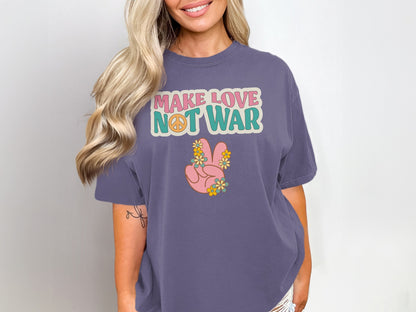 Make Love Not War Graphic Tee For Sale
