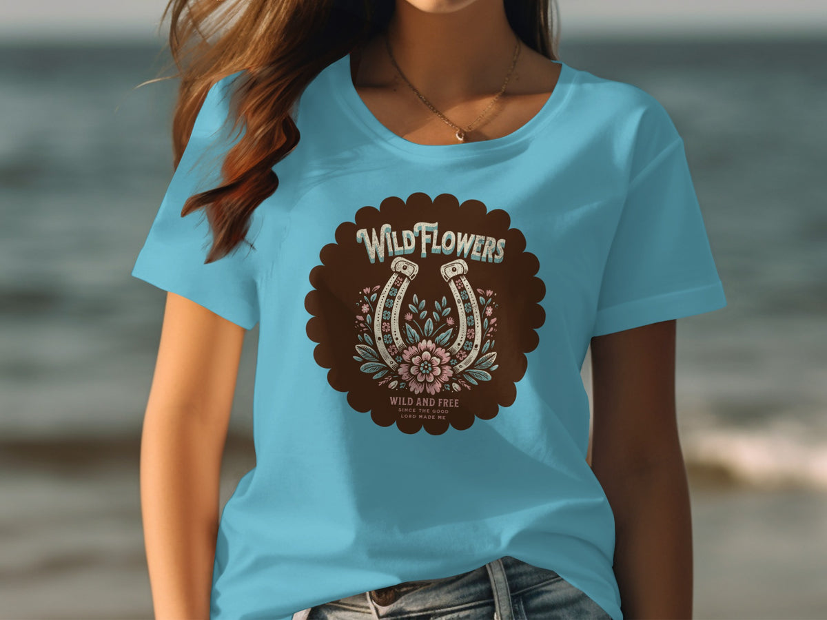 Wild Flowers Horseshoe Graphic Tee product