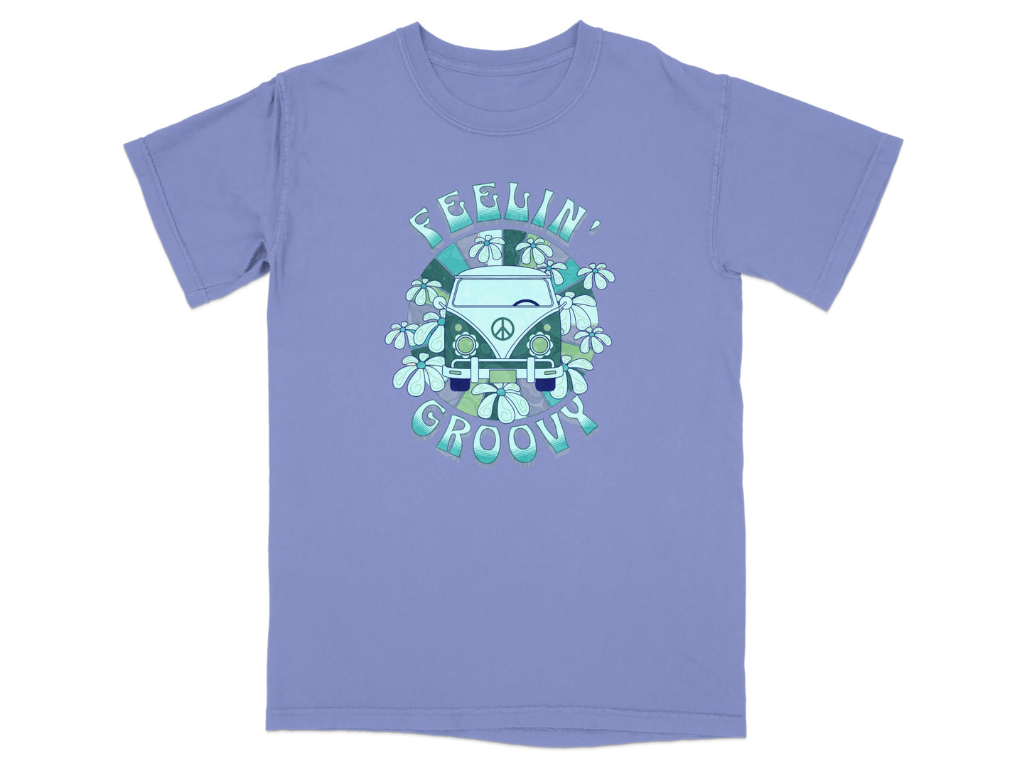 Feelin' Groovy Tie-Dye Vintage Van Graphic T-Shirt