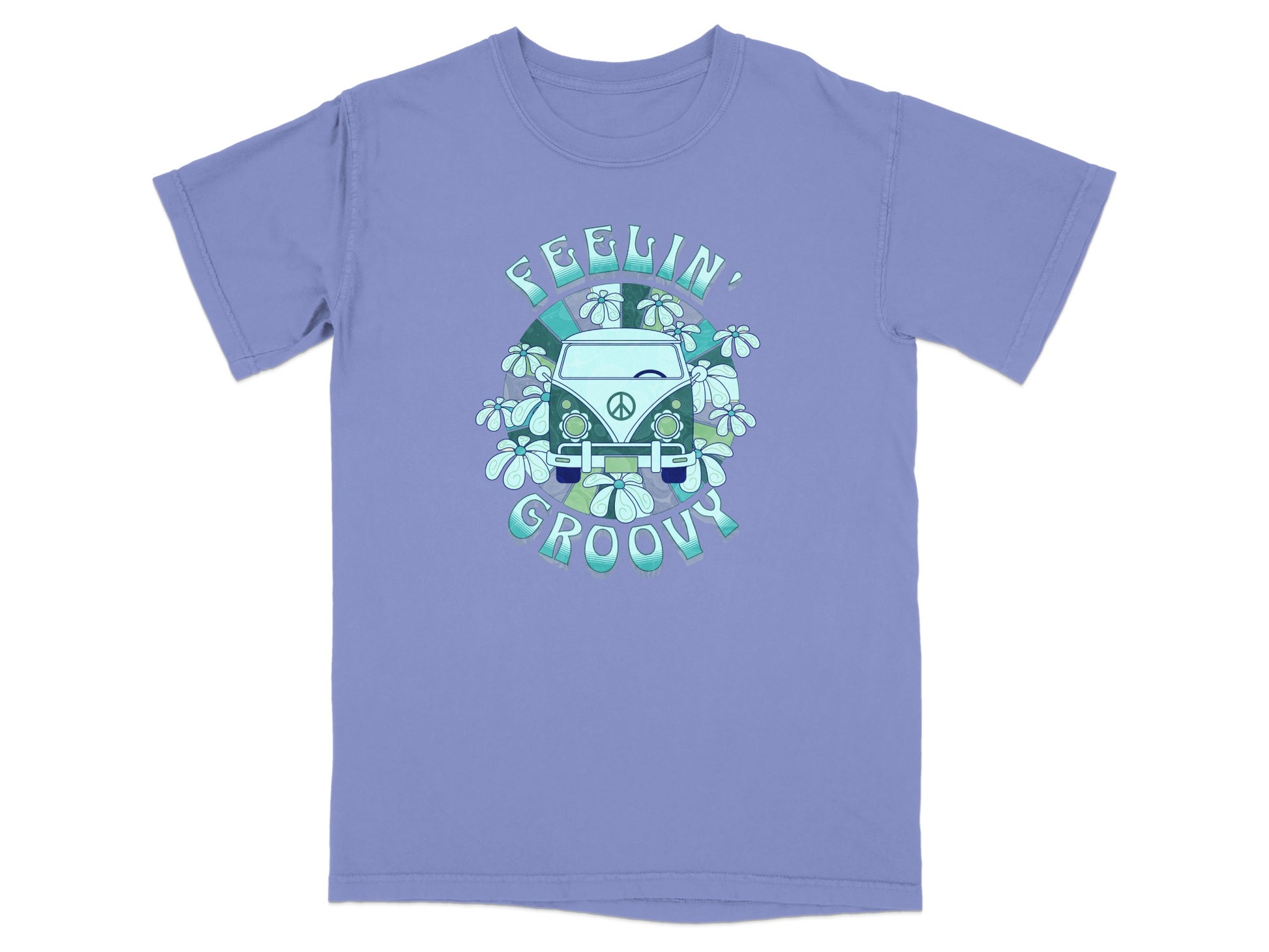 Feelin' Groovy Tie-Dye Vintage Van Graphic T-Shirt