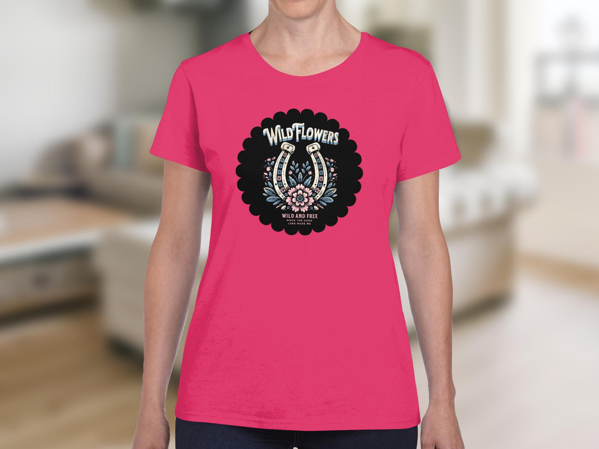 Wildflowers Graphic Design Short Sleeve Shirt