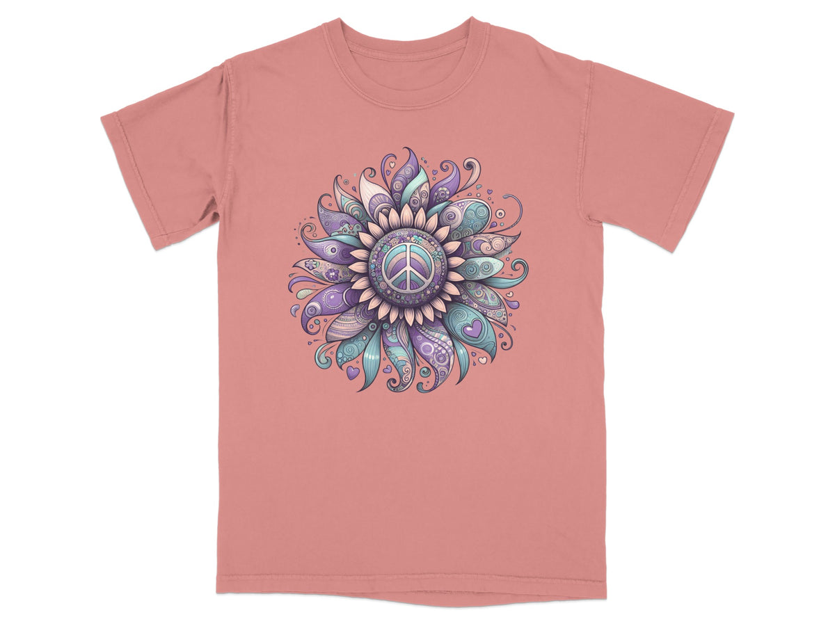 Mandala Peace Symbol Inspired Artistic T-shirt