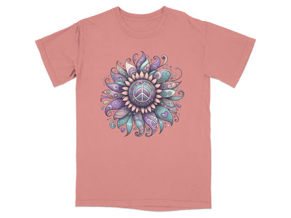 Mandala Peace Symbol Inspired Artistic T-shirt