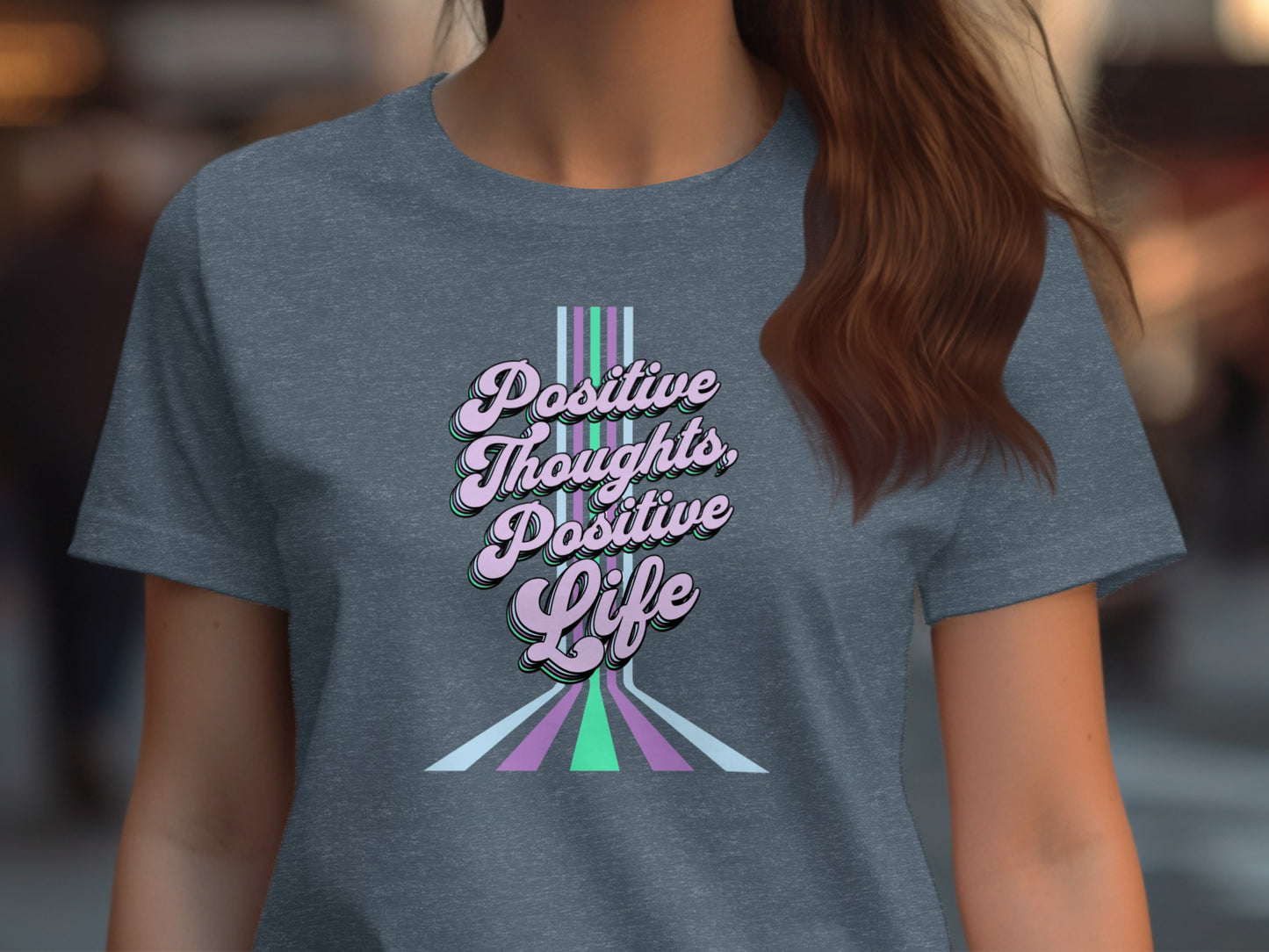 Positive Thoughts Positive Life Graphic Tee