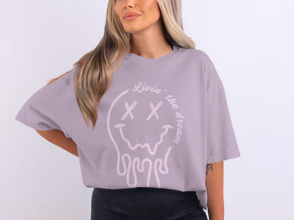 Livin' the Dream Dripping Skull Graphic T-shirt