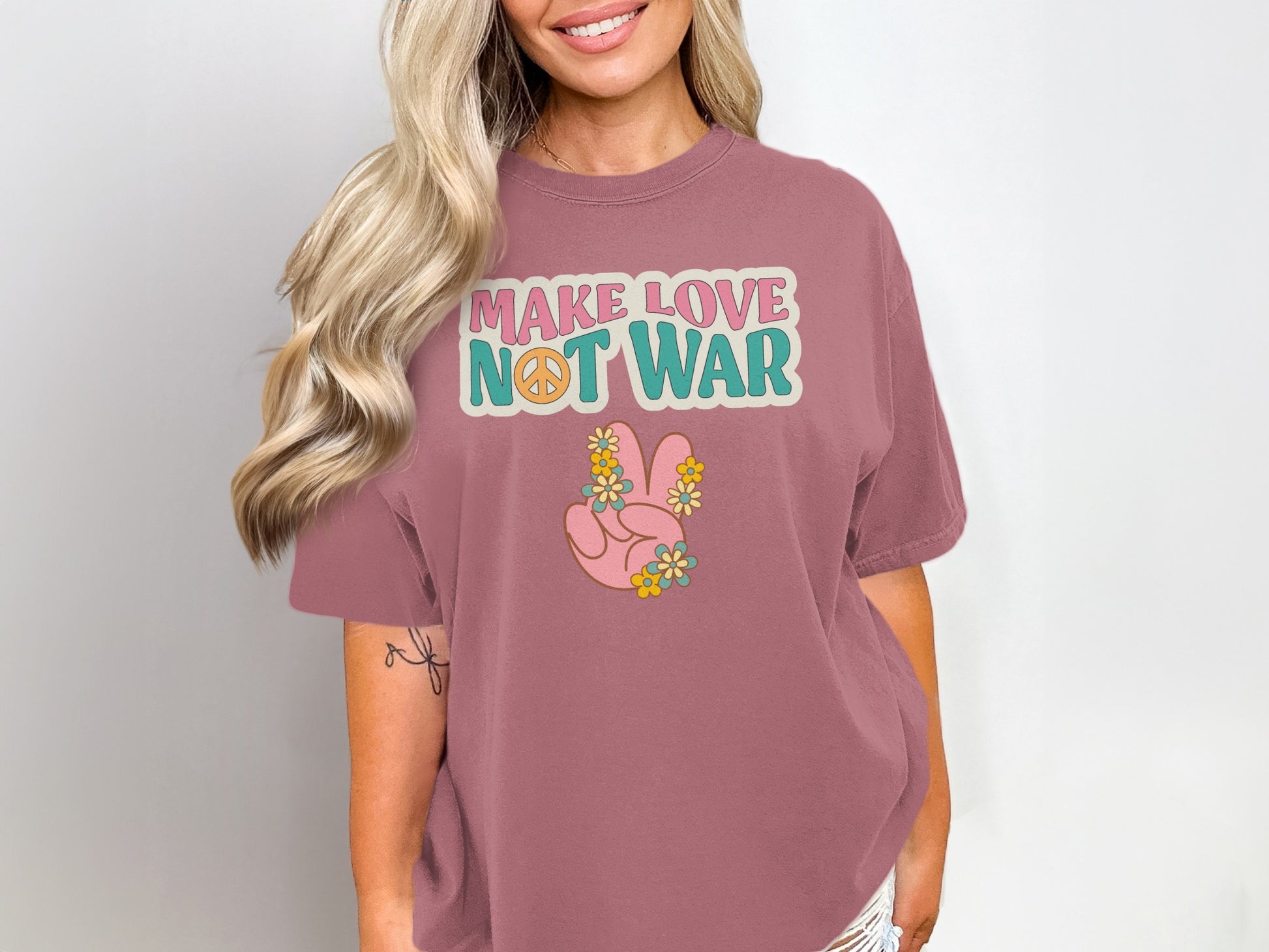 Make Love Not War Shirt Peace and Love Tee