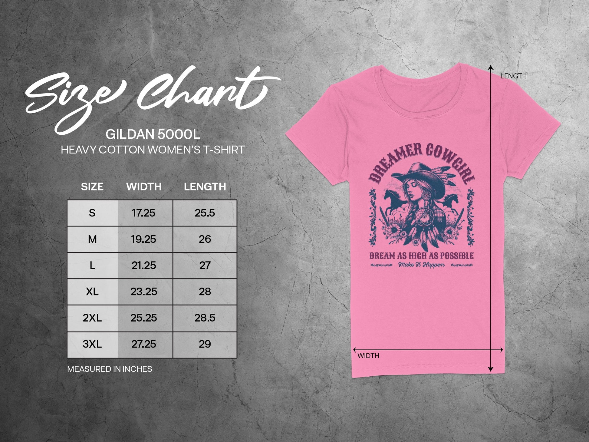 Dreamer Cowgirl Design on Pink Women's T-Shirt