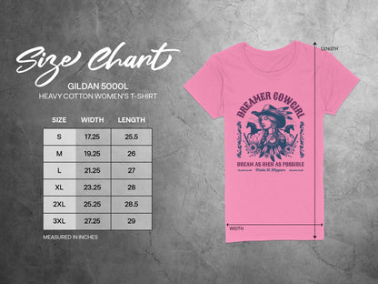 Dreamer Cowgirl Design on Pink Women's T-Shirt