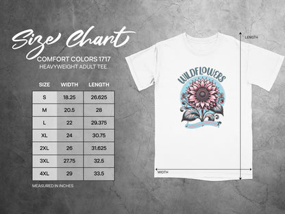 Wildflowers Graphic Print Comfort Colors Heavyweight Tee