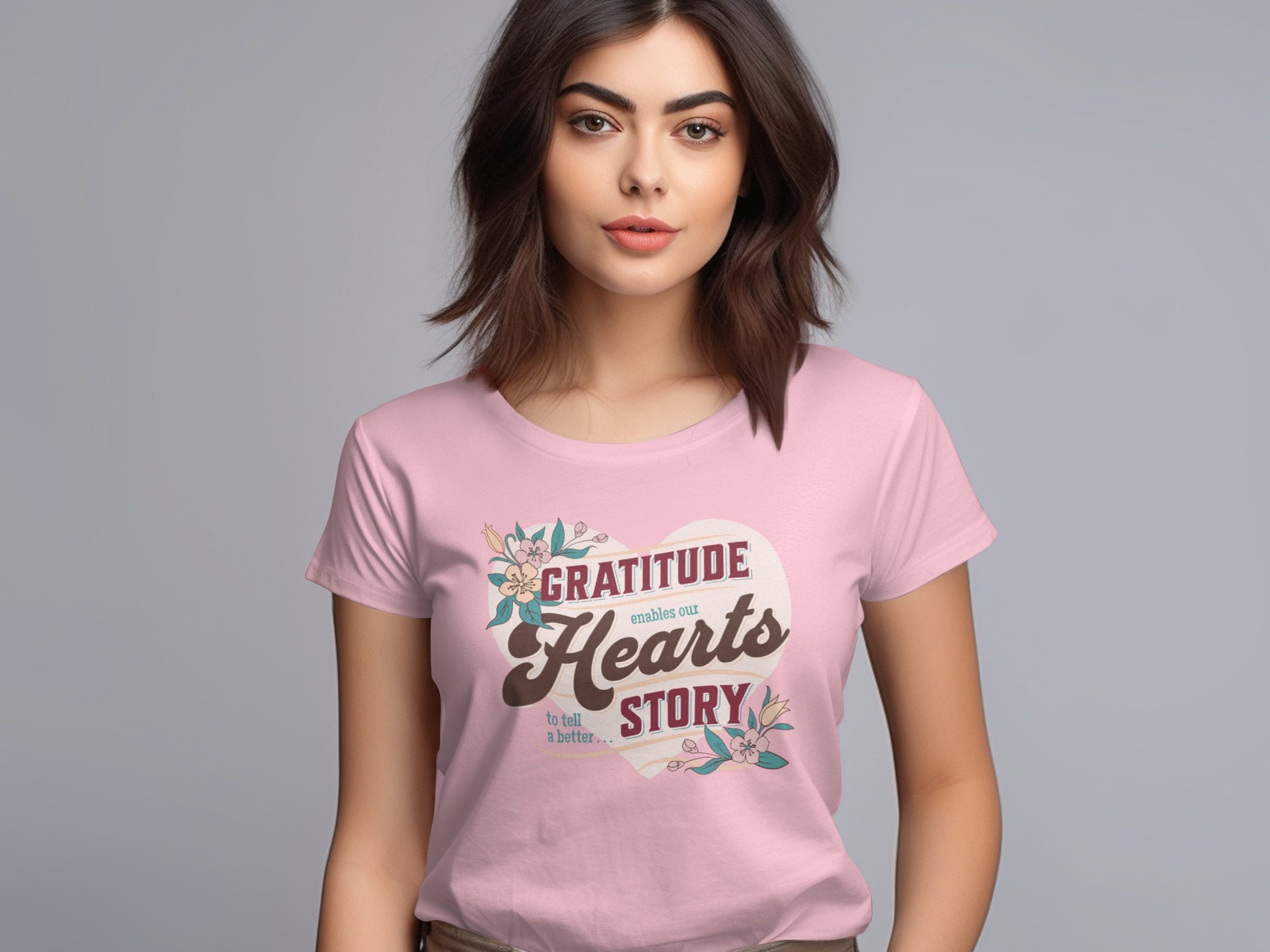 Gratitude Enhances Our Hearts Story T-shirt