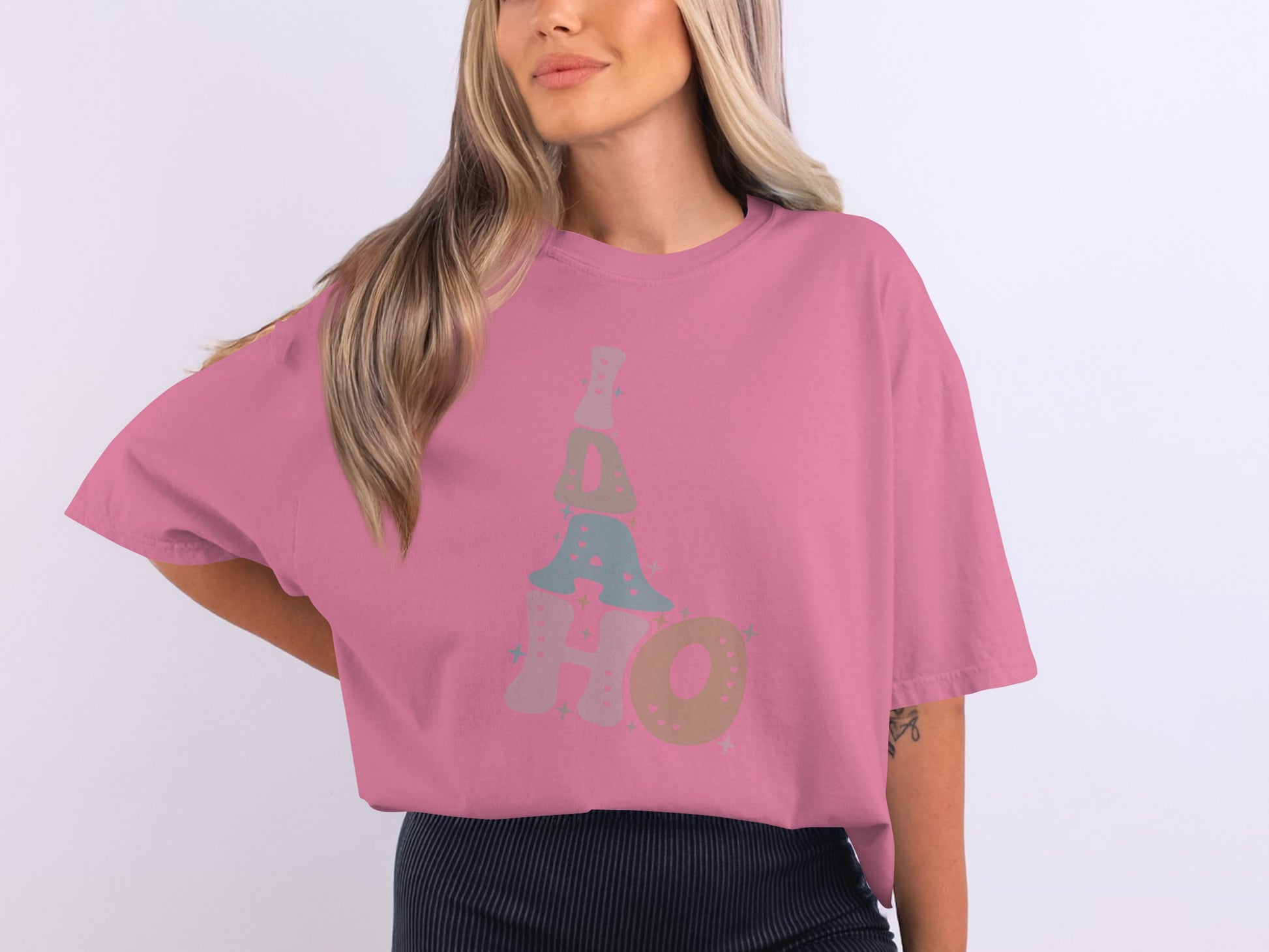 Stylish Pink Idaho Graphic Tee for Casual Wear