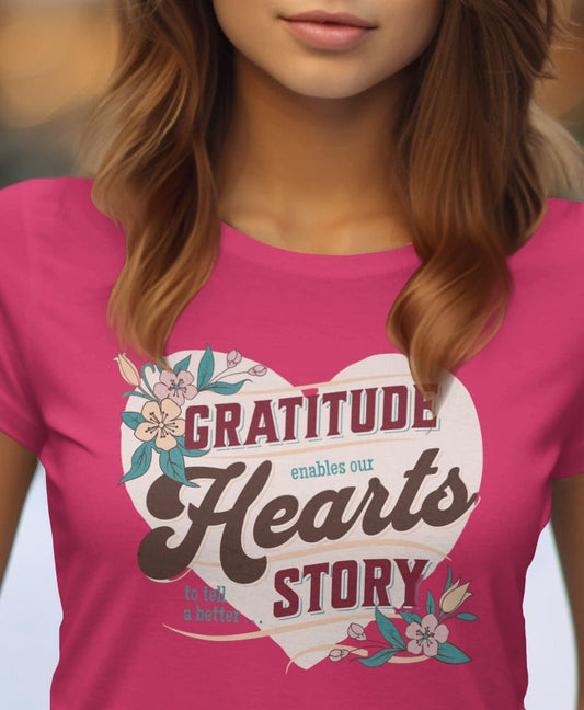 Gratitude Enables Our Hearts Story Graphic T-Shirt