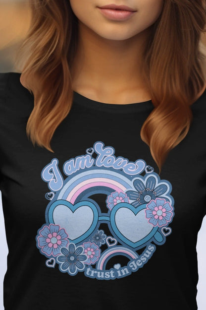 I Am Love Trust In Yourself Heart Rainbow Design