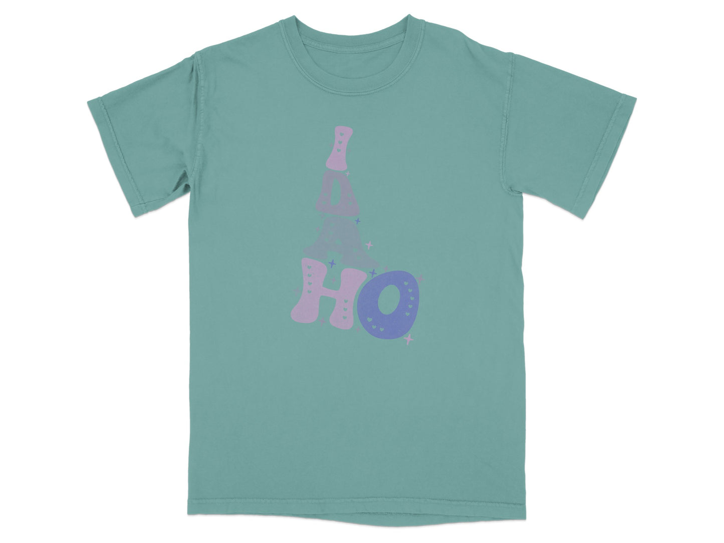Colorful Idaho Graphic Tee Shirt Design