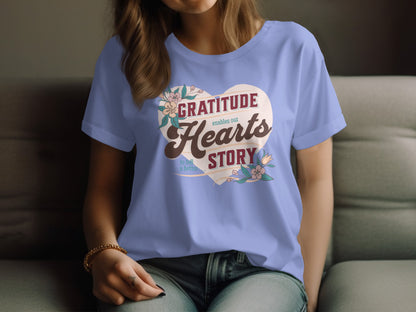 Gratitude Enables Hearts Story Graphic Print Shirt