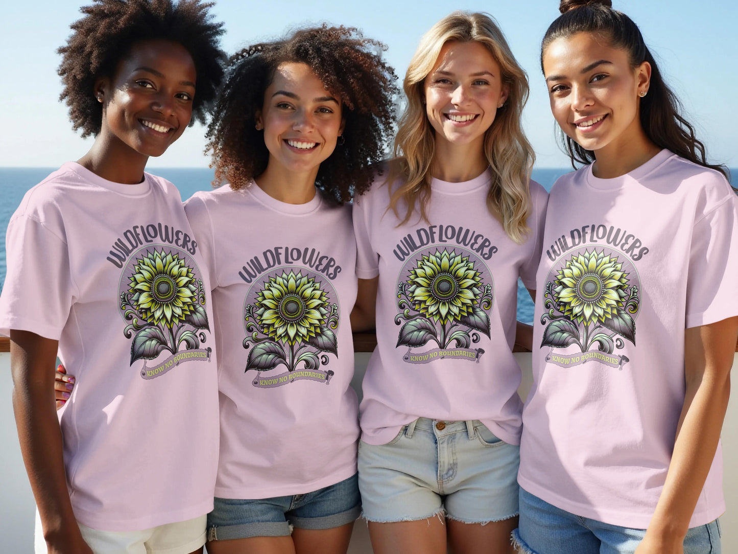 Wildflowers Graphic Tee Casual Summer Shirt