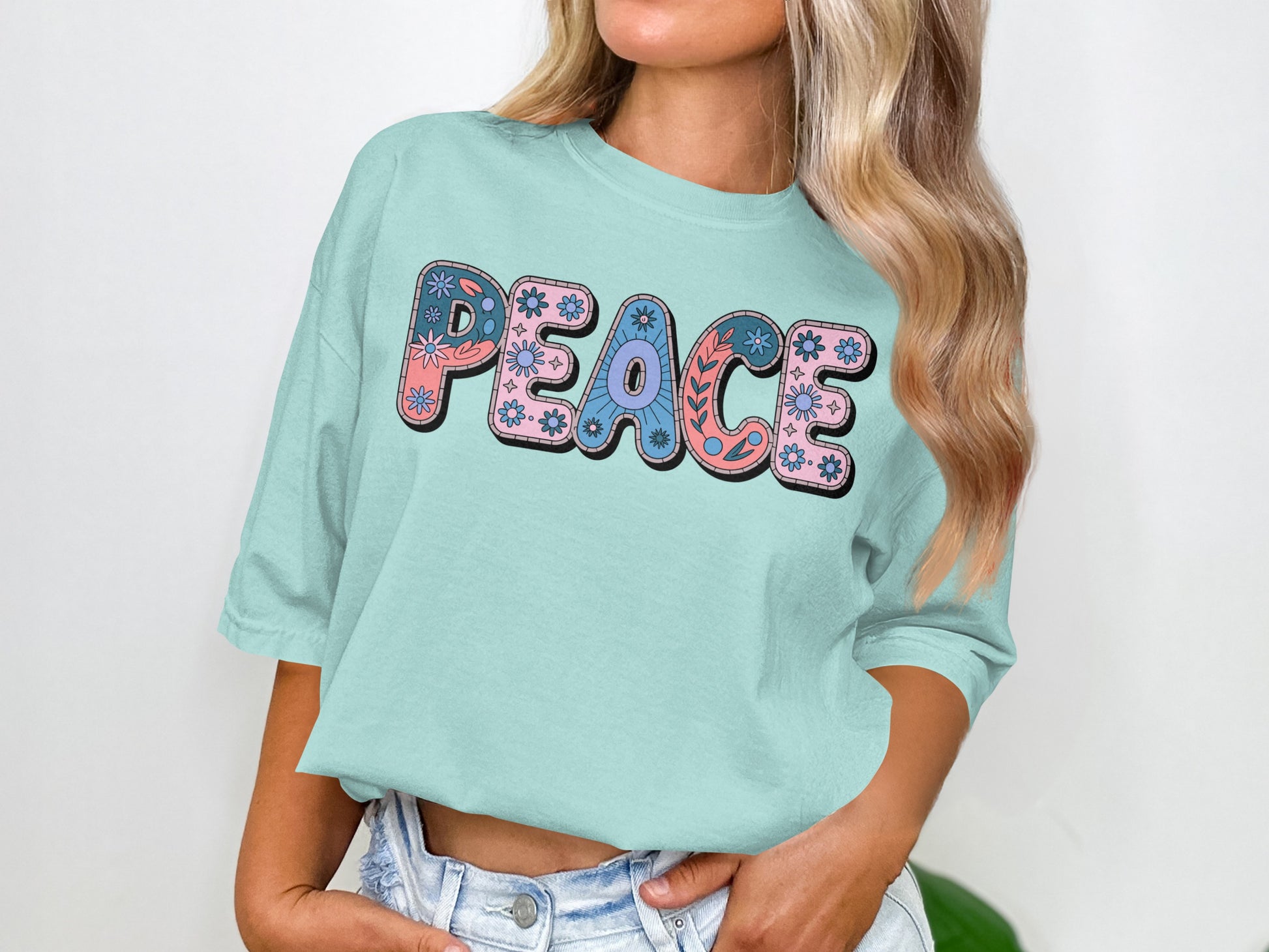 Peace Graphic T-Shirt with Unique Colorful Design
