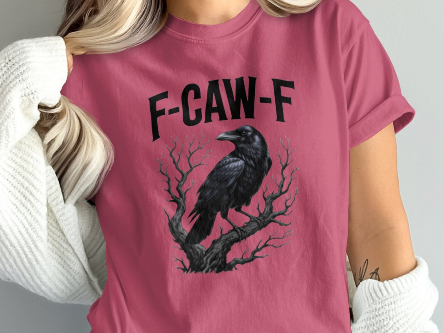 F-CAW-F Raven Illustration Graphic Tee Product
