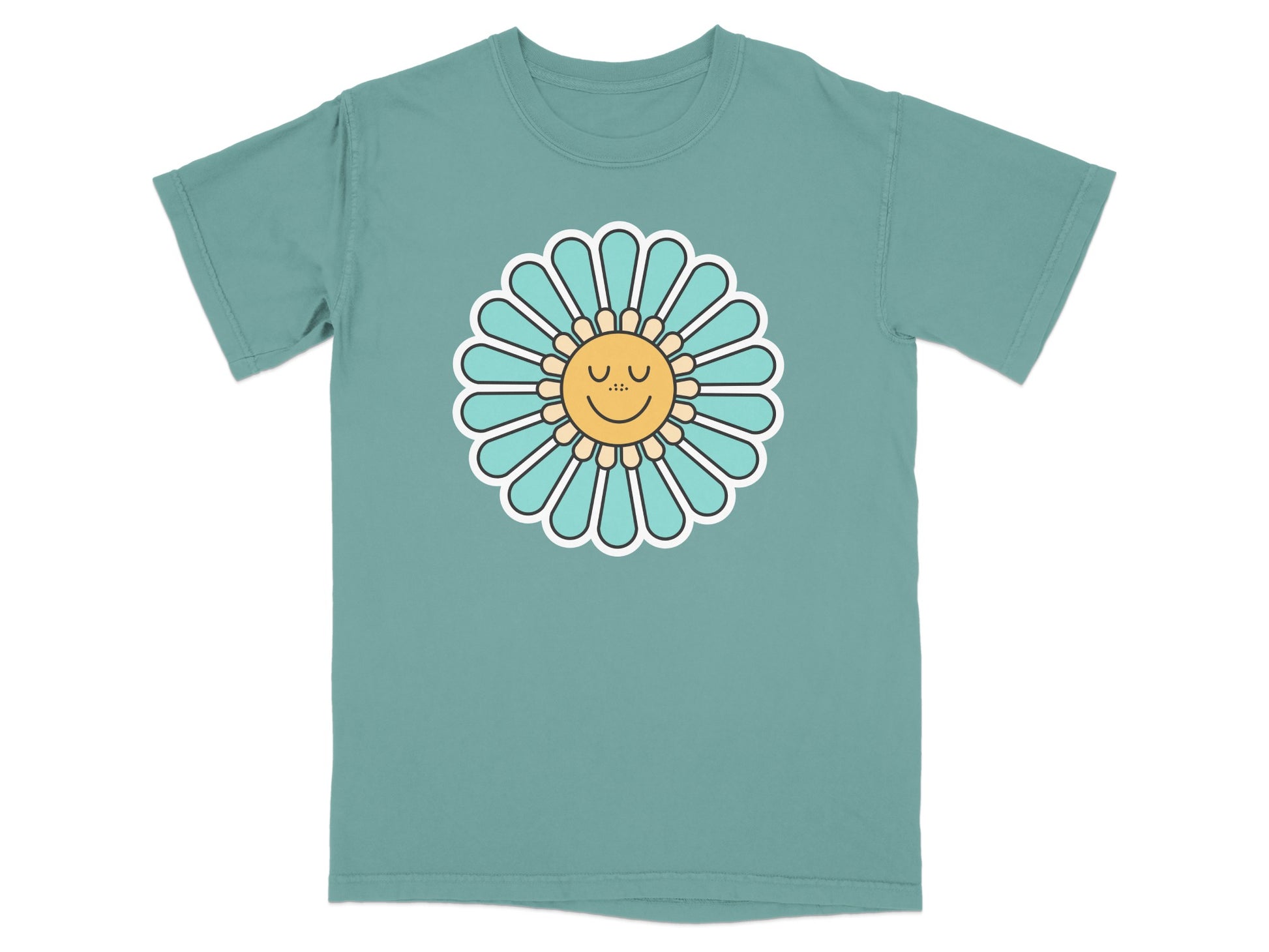 Cute Sunflower Graphic Printed T-shirt for Casual Wear