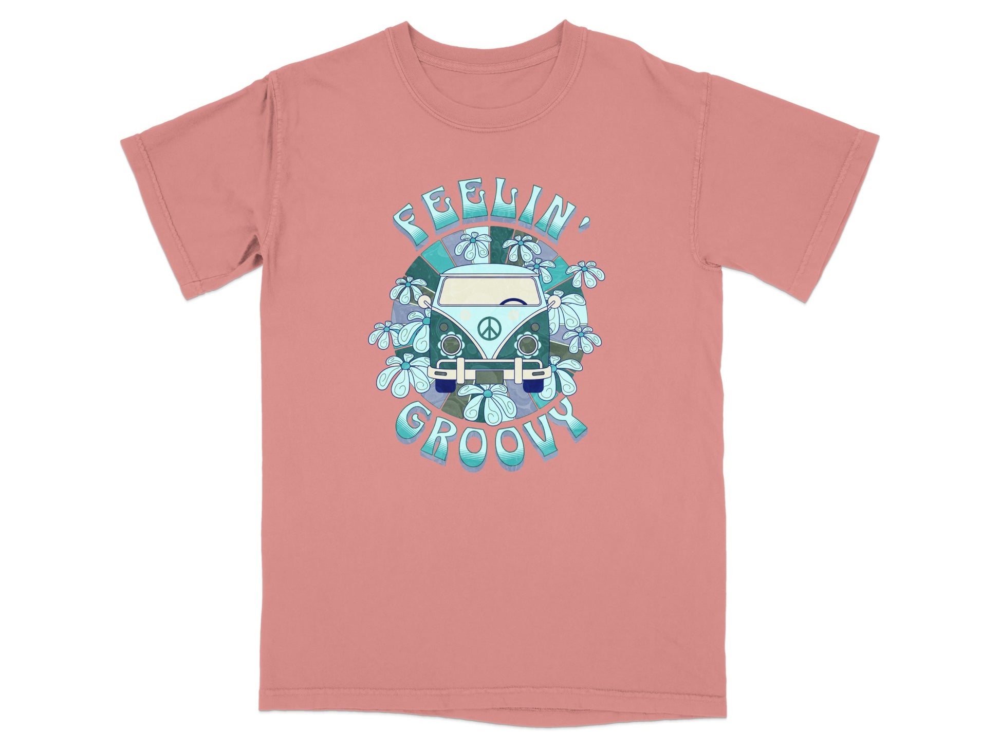 Feelin' Groovy Retro Van Graphic Unisex T-Shirt