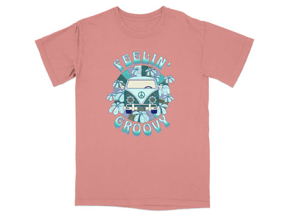 Feelin' Groovy Retro Van Graphic Unisex T-Shirt