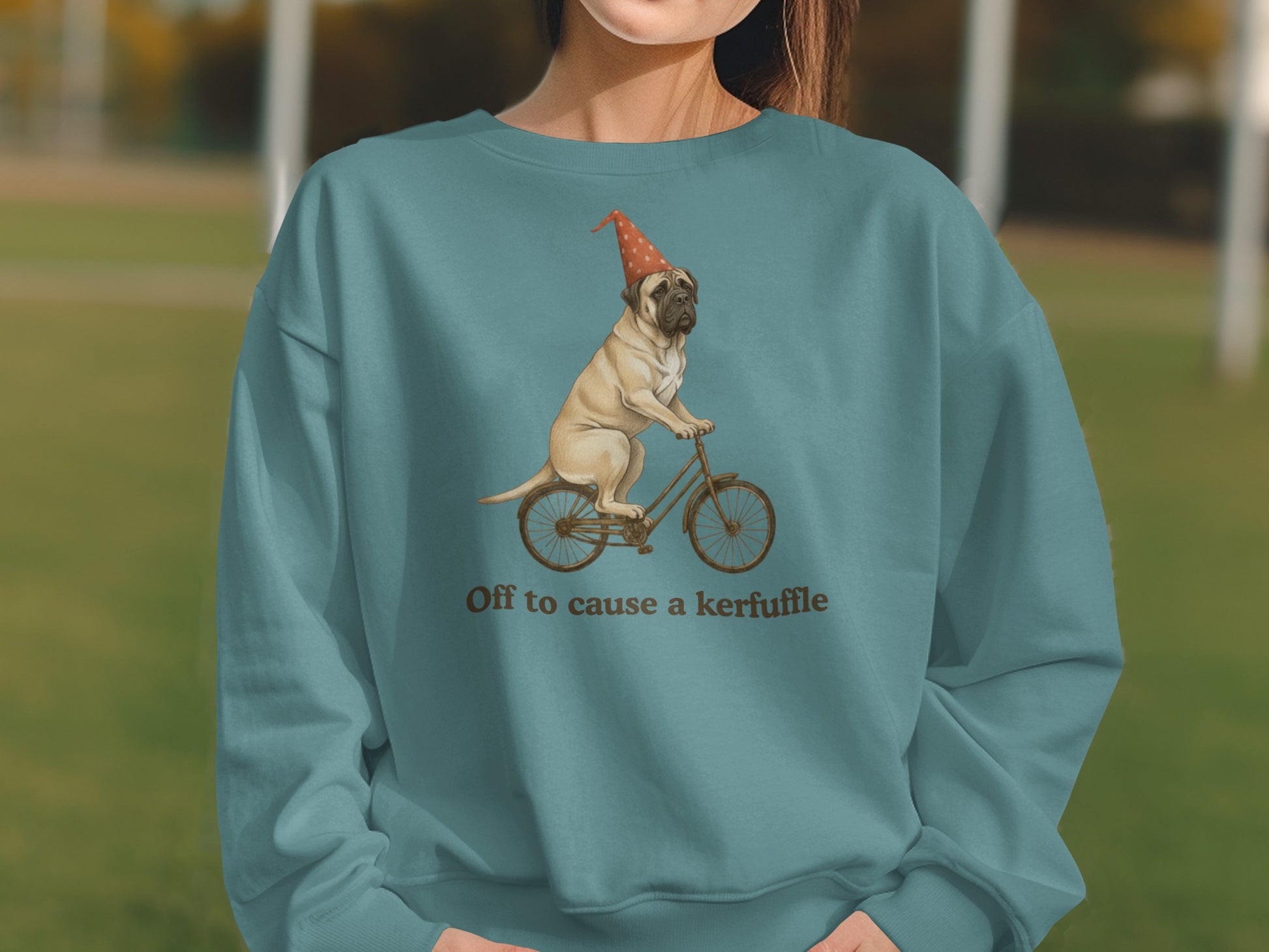 Off to cause a kerfuffle graphic sweatshirt