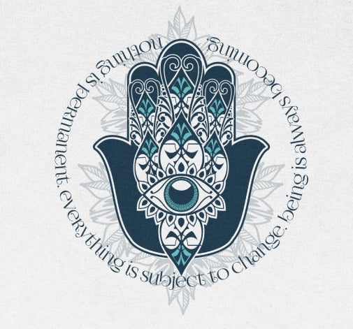 Hamsa Hand Graphic Tee with Eye Design T-shirt