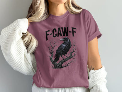 Stylish F-CAW-F Crow Graphic Tee for Everyday Wear