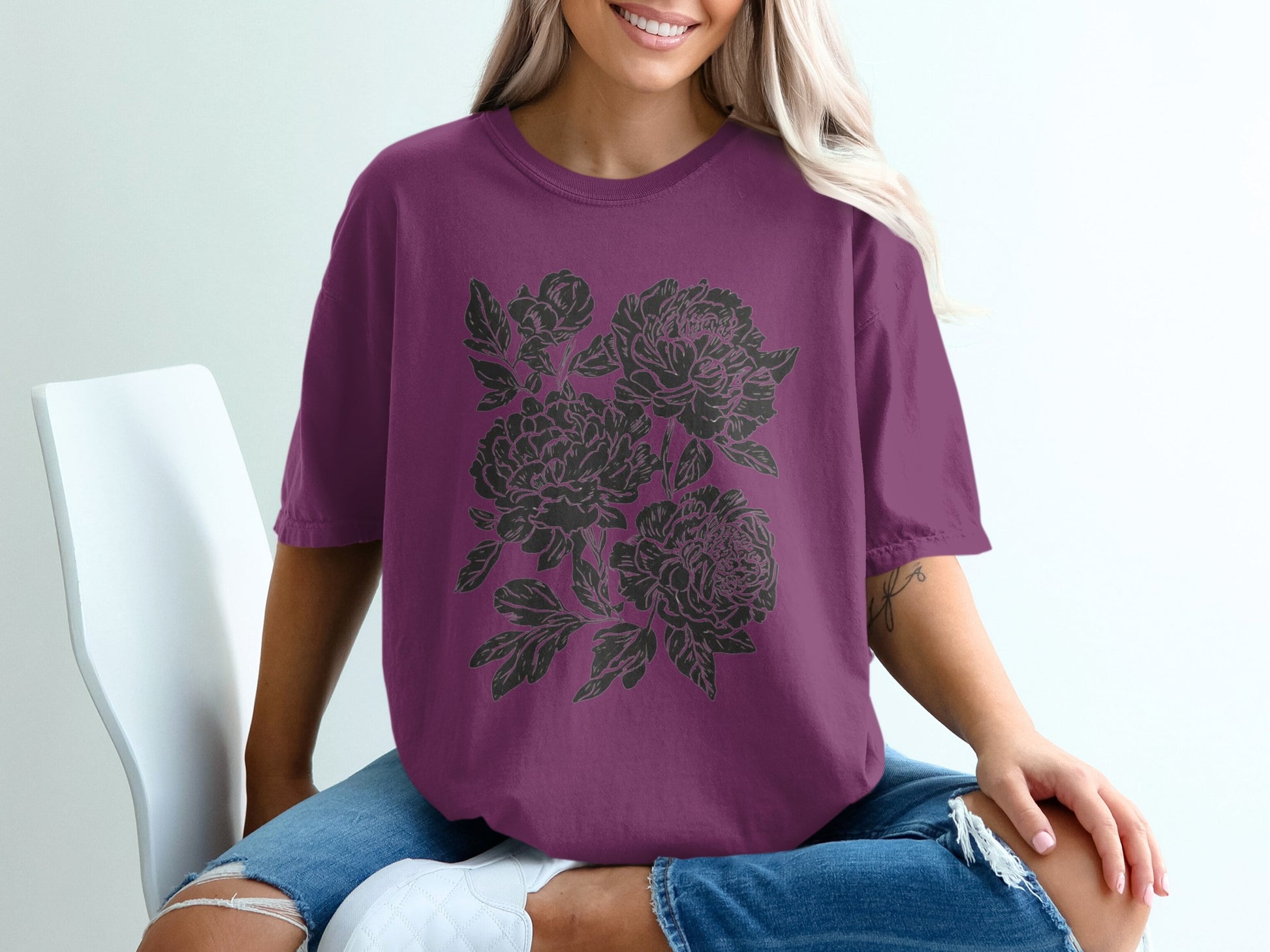Floral Graphic Design Relaxed Fit Shirt Product
