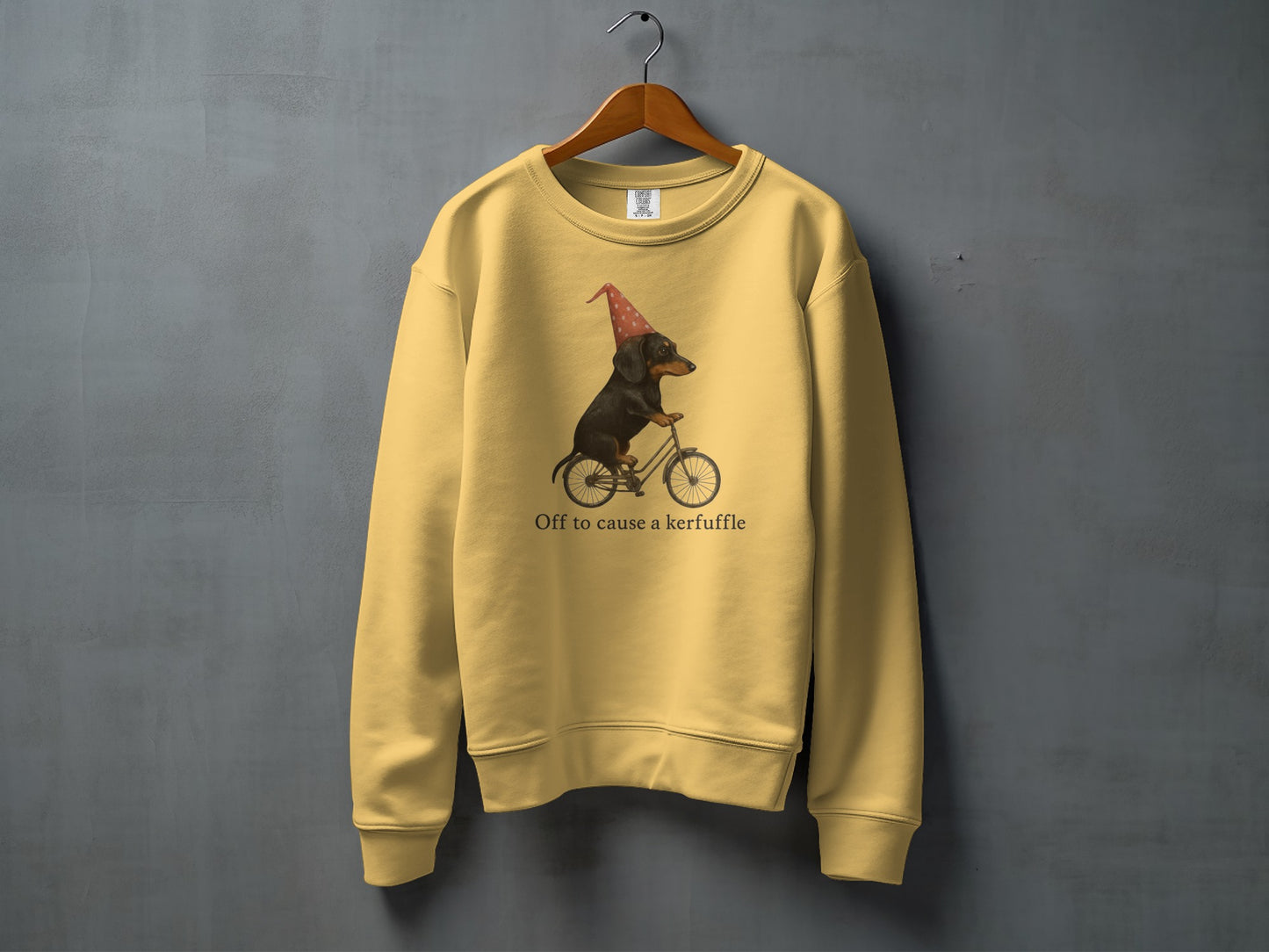 Off to cause a kerfuffle sweatshirt product