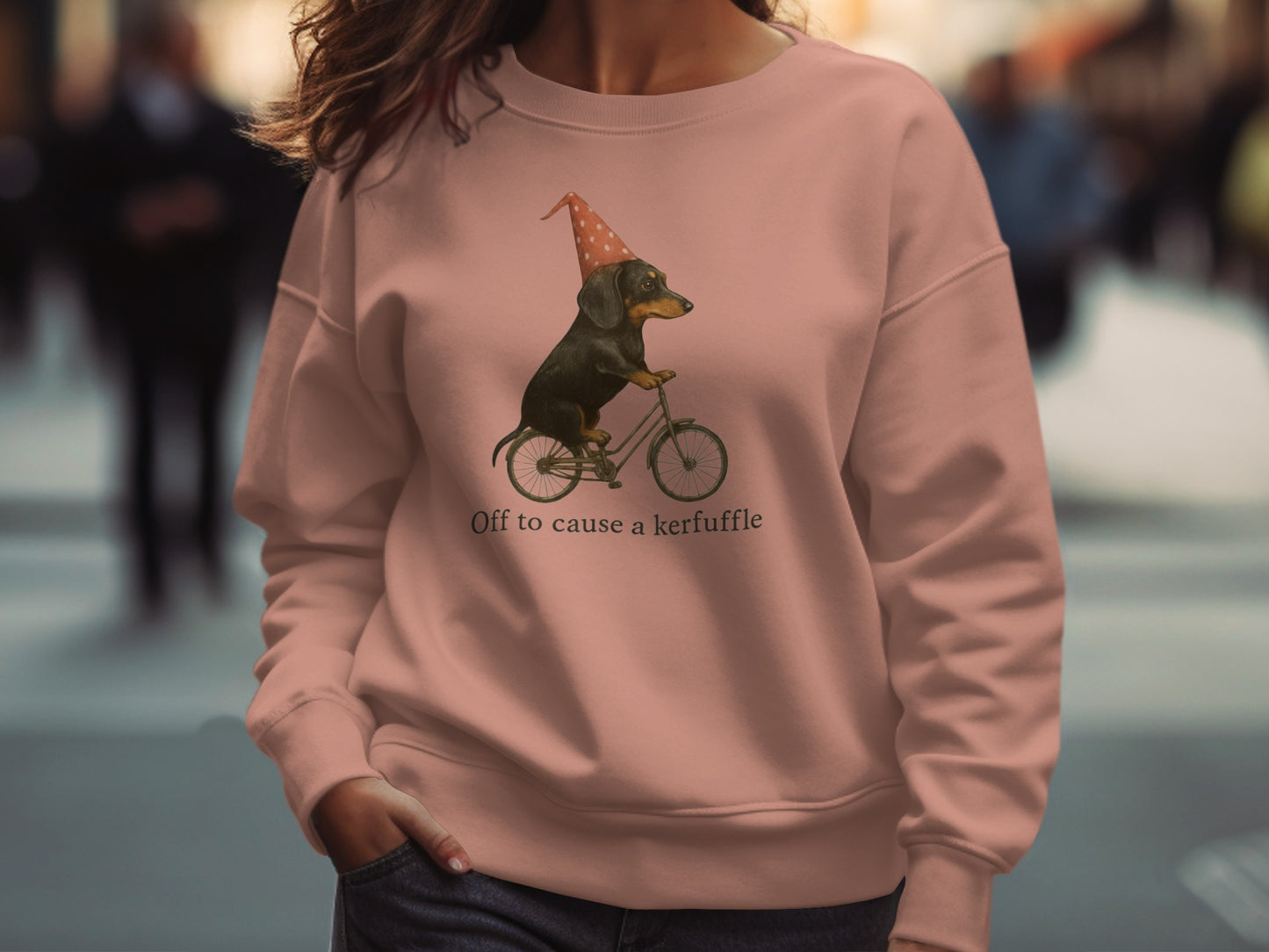 Off to cause a kerfuffle graphic sweatshirt