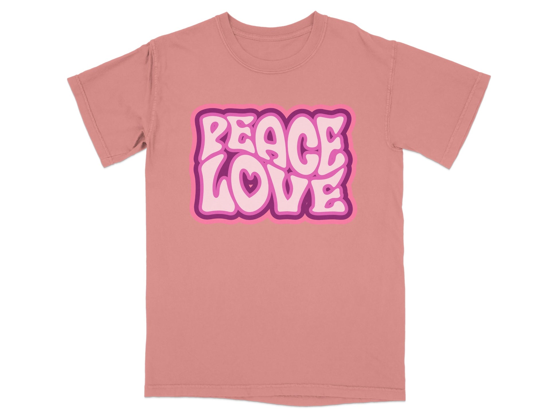 Peace Love Graphic Tee Shirt Casual Style Product