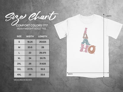 Idaho Graphic White Heavyweight Adult Tee Product
