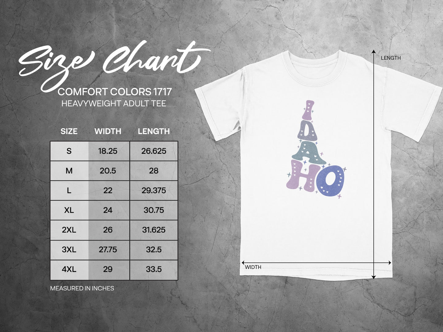 Stylish Idaho Design Heavyweight Adult Tee