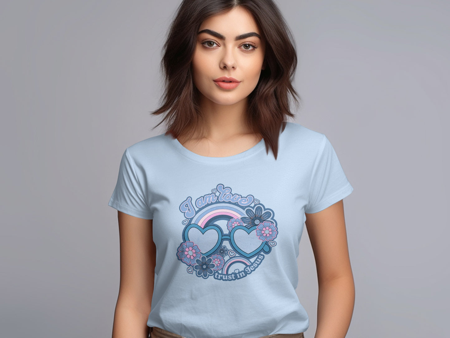 I Am Loved Trust In Yourself Heart Glasses Shirt