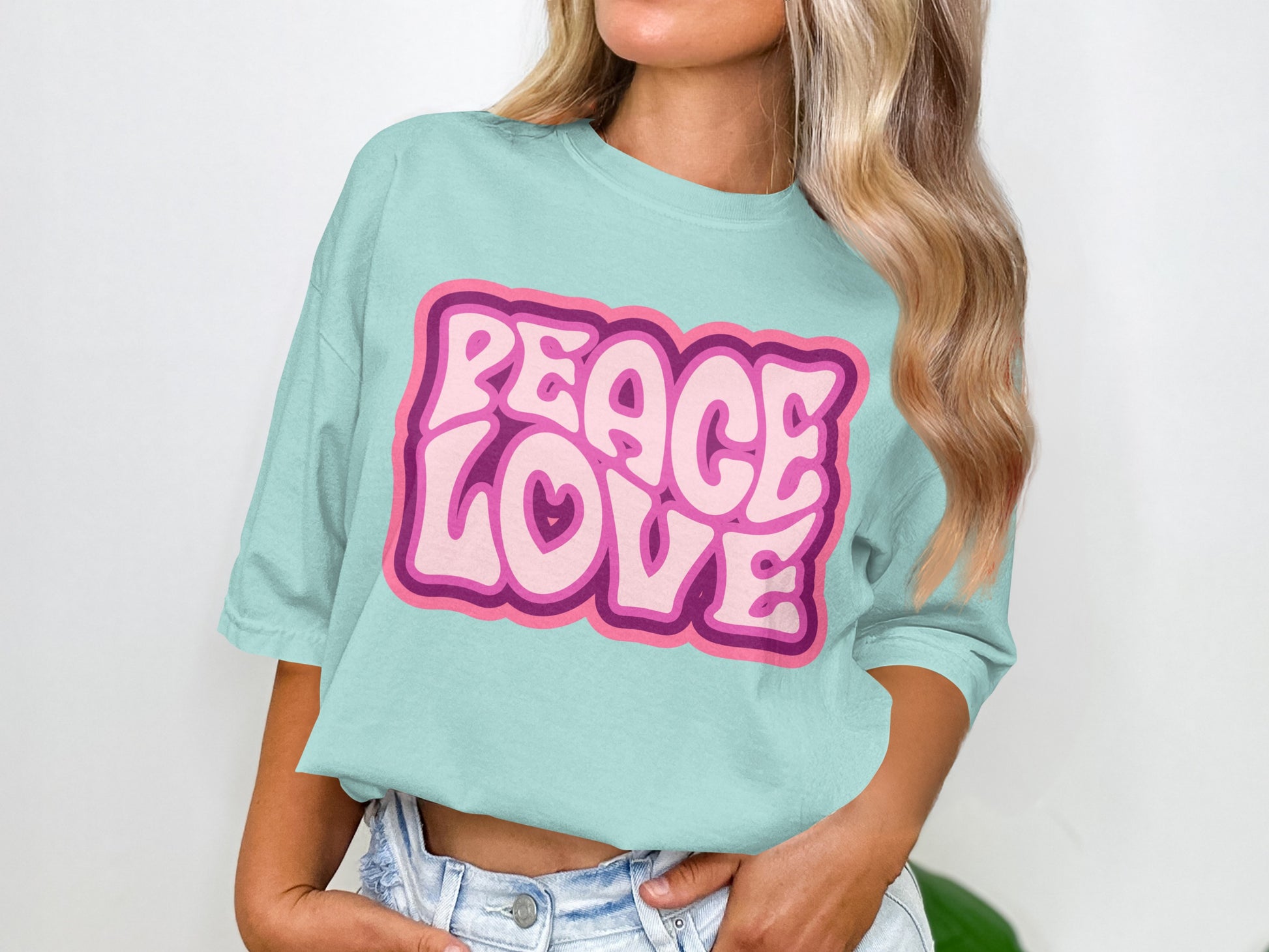 Peace Love Graphic Fashion Statement Shirt