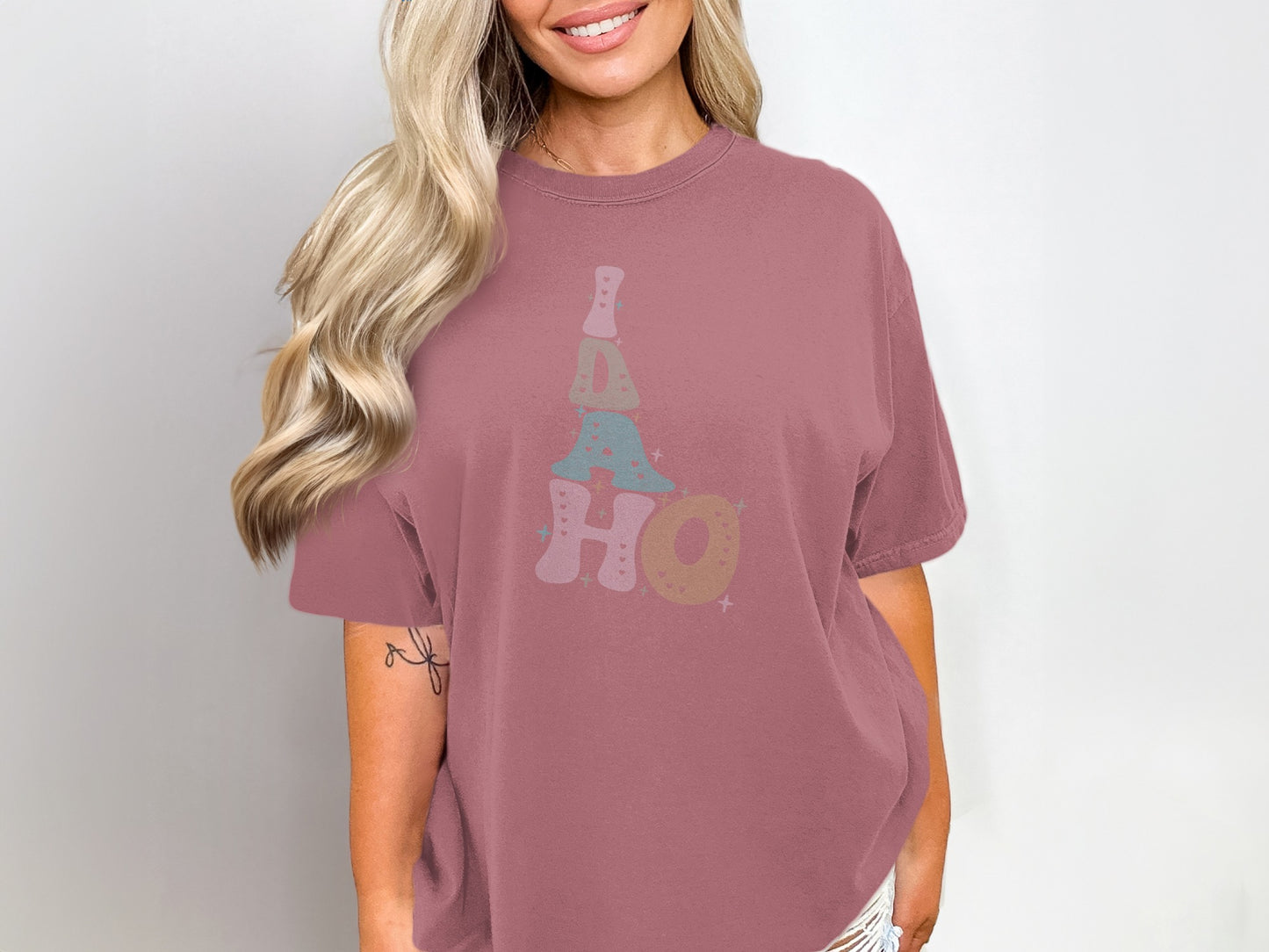 Trendy Idaho Graphic Tee Retro Style Fashion