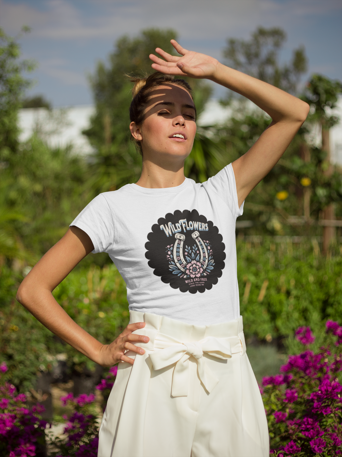 Wild Flowers Women's Graphic Tee Shirt