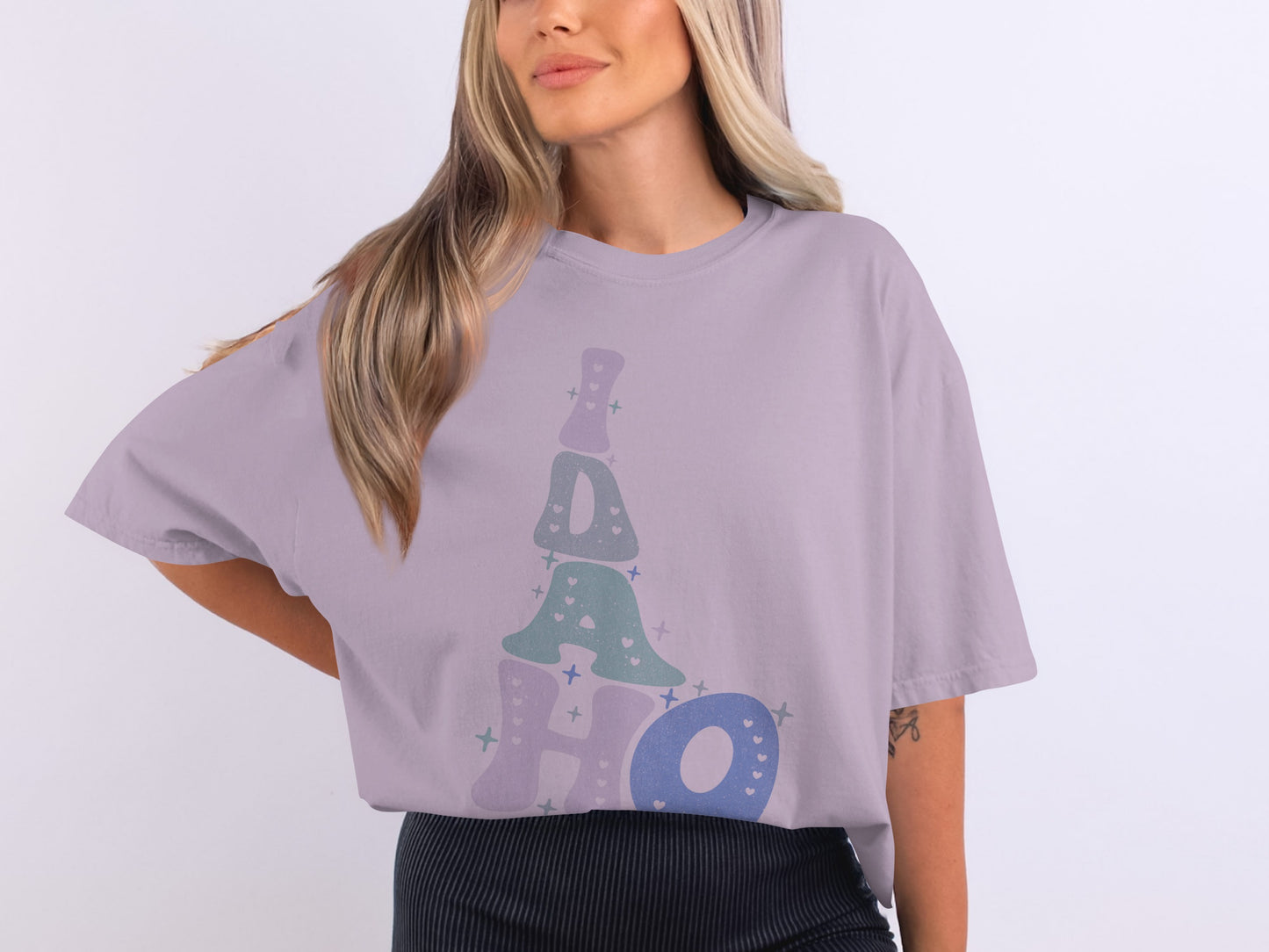 Idaho Graphic Tee with Unique Letter Design