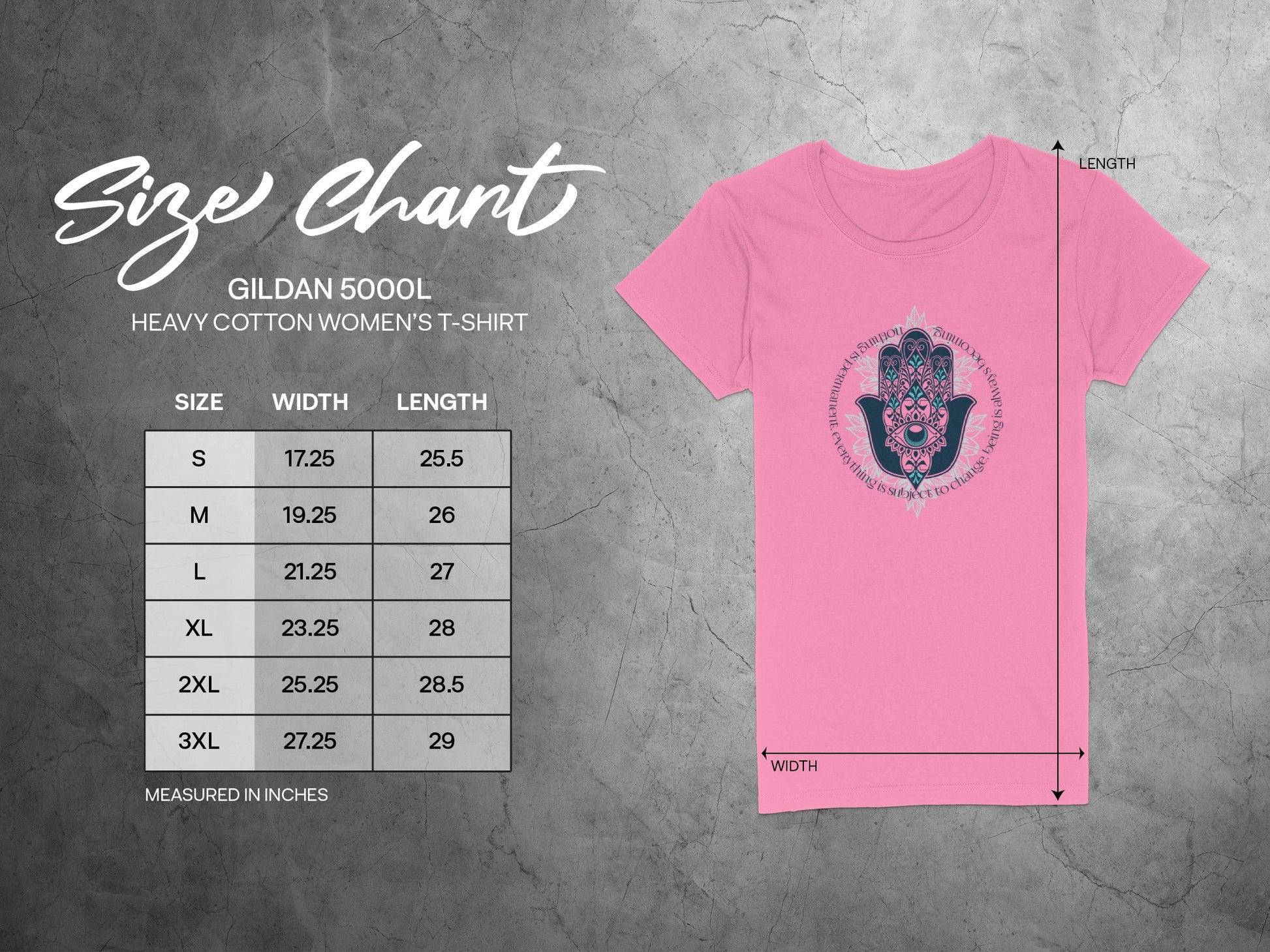 Mandala Design Pink Gildan 5000L Women's T-shirt