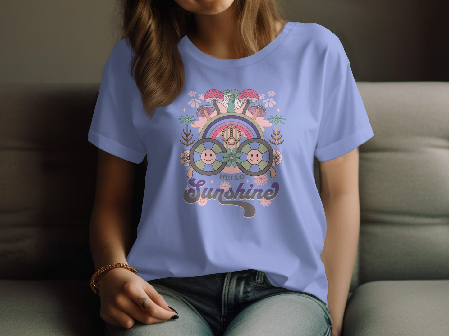 Cheerful Retro Hello Sunshine Smileys Shirt