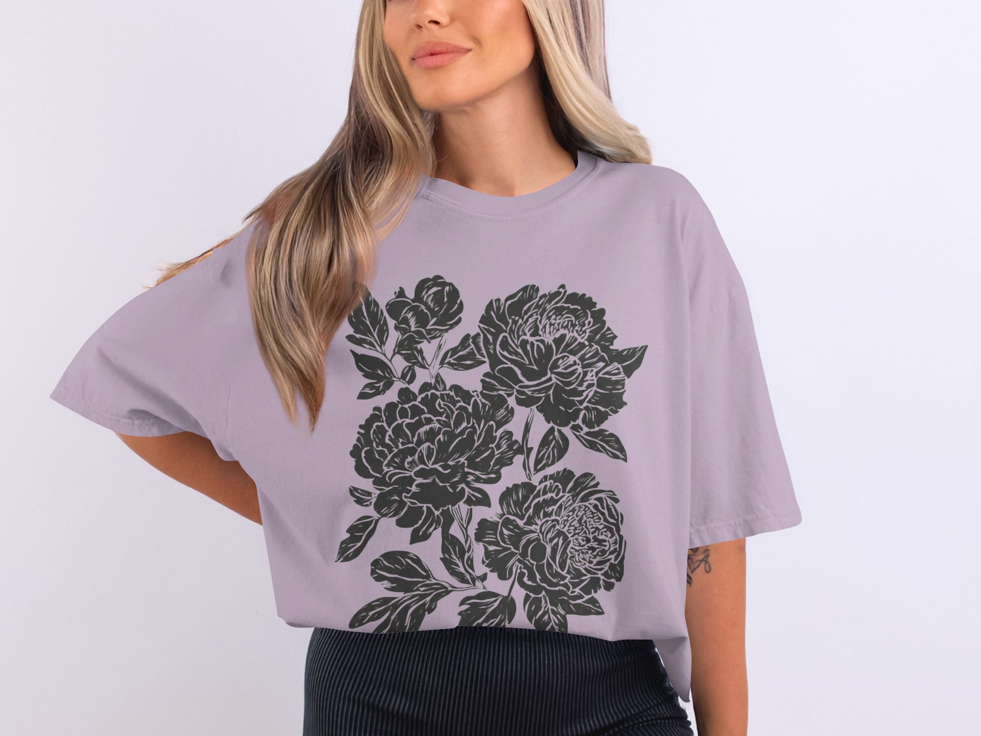 Beautiful Floral Illustration Printed T-Shirt