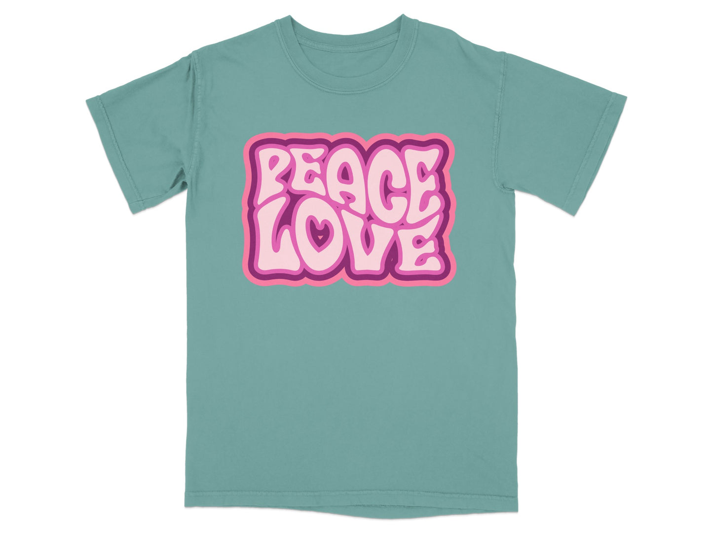 Peace Love Graphic Tee Shirt Vintage Retro Style Product