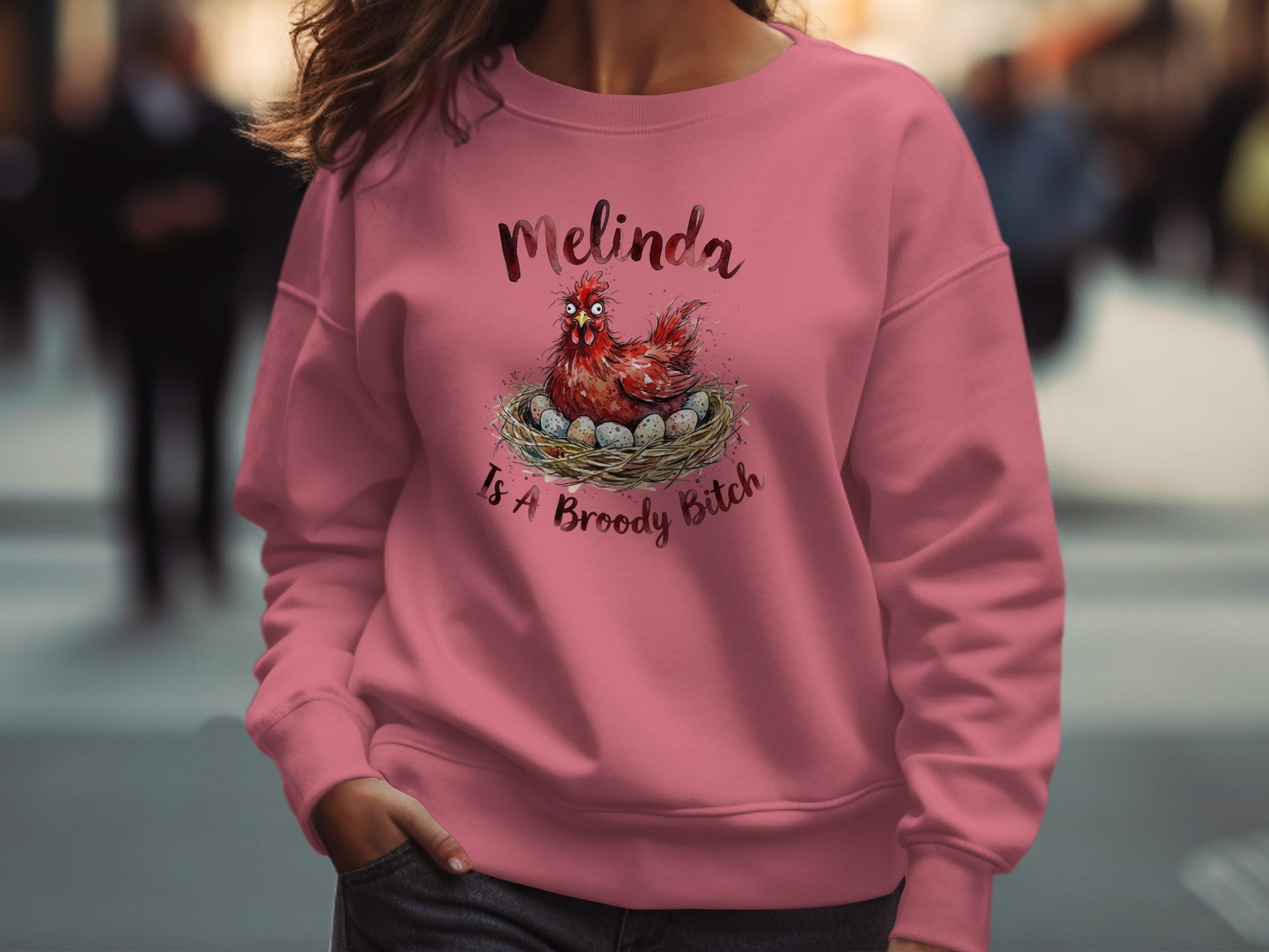 Melinda Is A Broody Bitch Chicken Themed Sweater