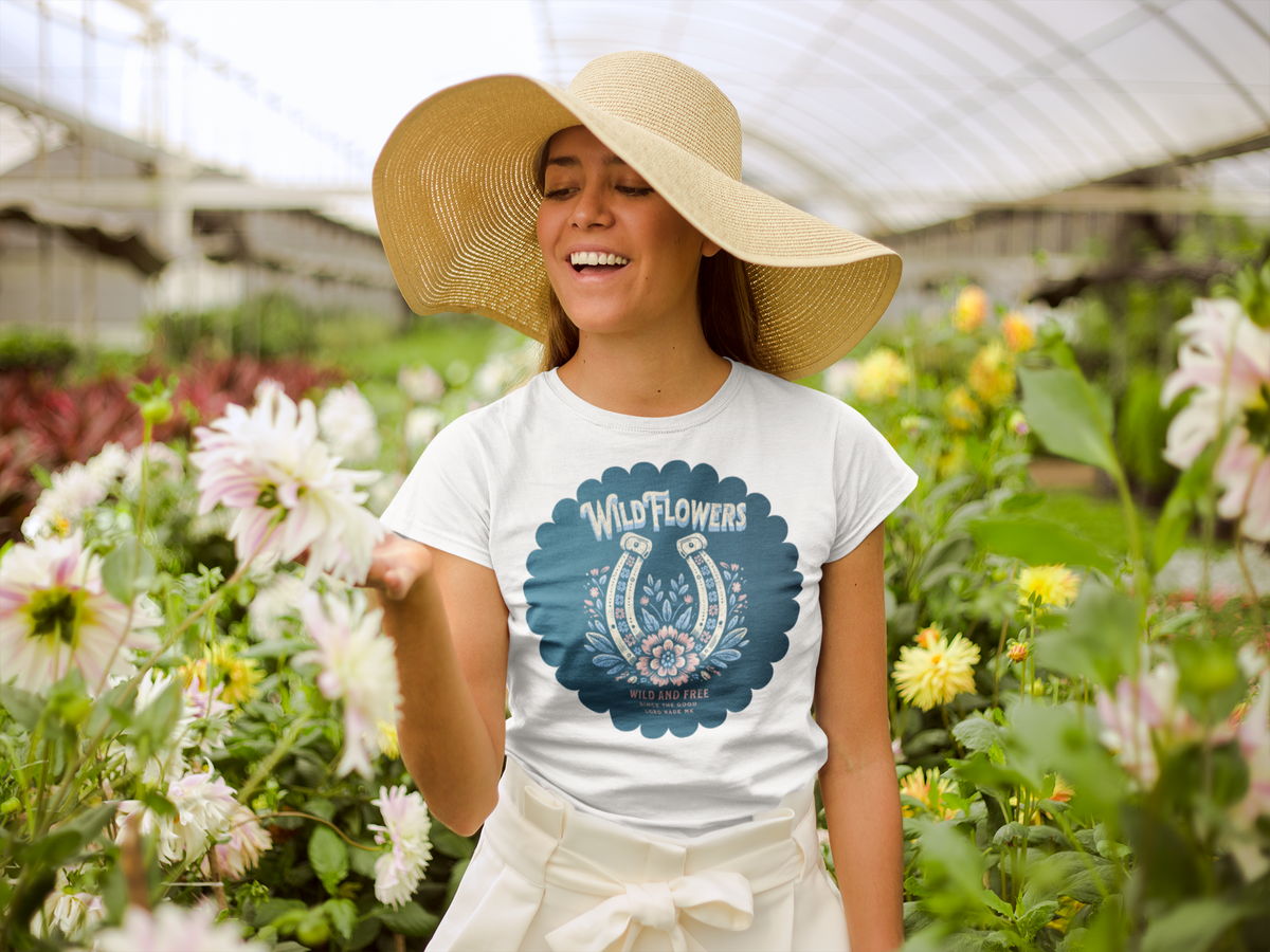 Wild Flowers Worn and Free Graphic T-Shirt
